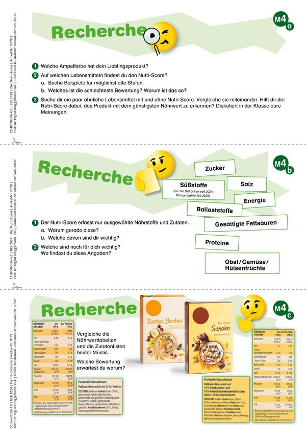 Auszug aus dem Material "Der Nutri-Score"