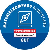 Qualitätssiegel Materialkompass Gut.