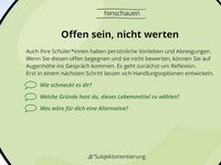 Folie zum Thema: Die eigene Haltung reflektieren