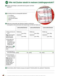 Arbeitsauftrag zu dem Material Dem Zucker auf der Spur.