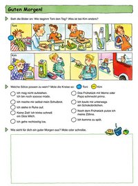 Bebildertes Arbeitsblatt: Wie sieht für dich ein guter Morgen aus?.