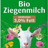 Ausschnitt Milchverpackung mit der Aufschrift Bio Ziegenmilch.