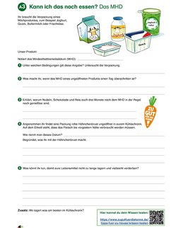 Arbeitsblatt zum Mindesthaltbarkeitsdatum