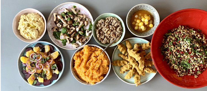 veganes Weihnachtsbuffet