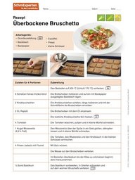 Rezept für überbackene Bruschetta.