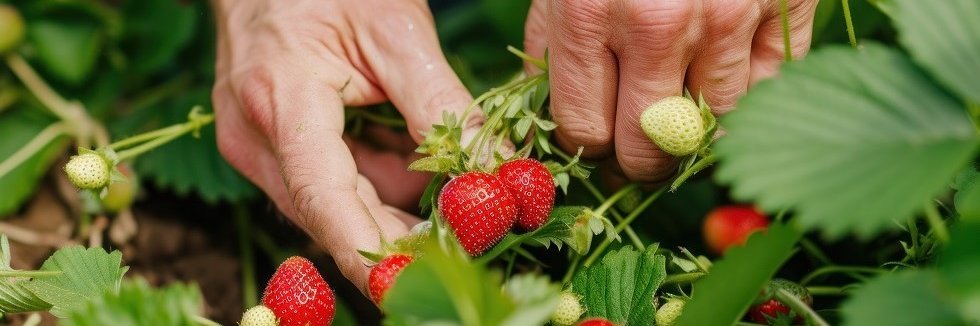 Erdbeeren pflücken