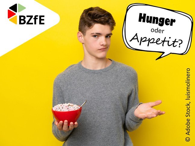 Titelbild vom LearningSnack "Hunger oder Appetit"