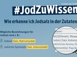 Es sind mögliche Bezeichnungen für Jodsalz in der Zutatenliste genannt.