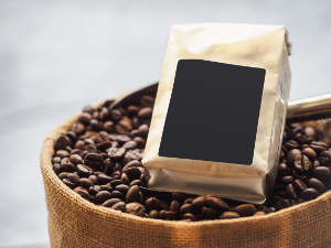Kaffeepackung mit freiem Label