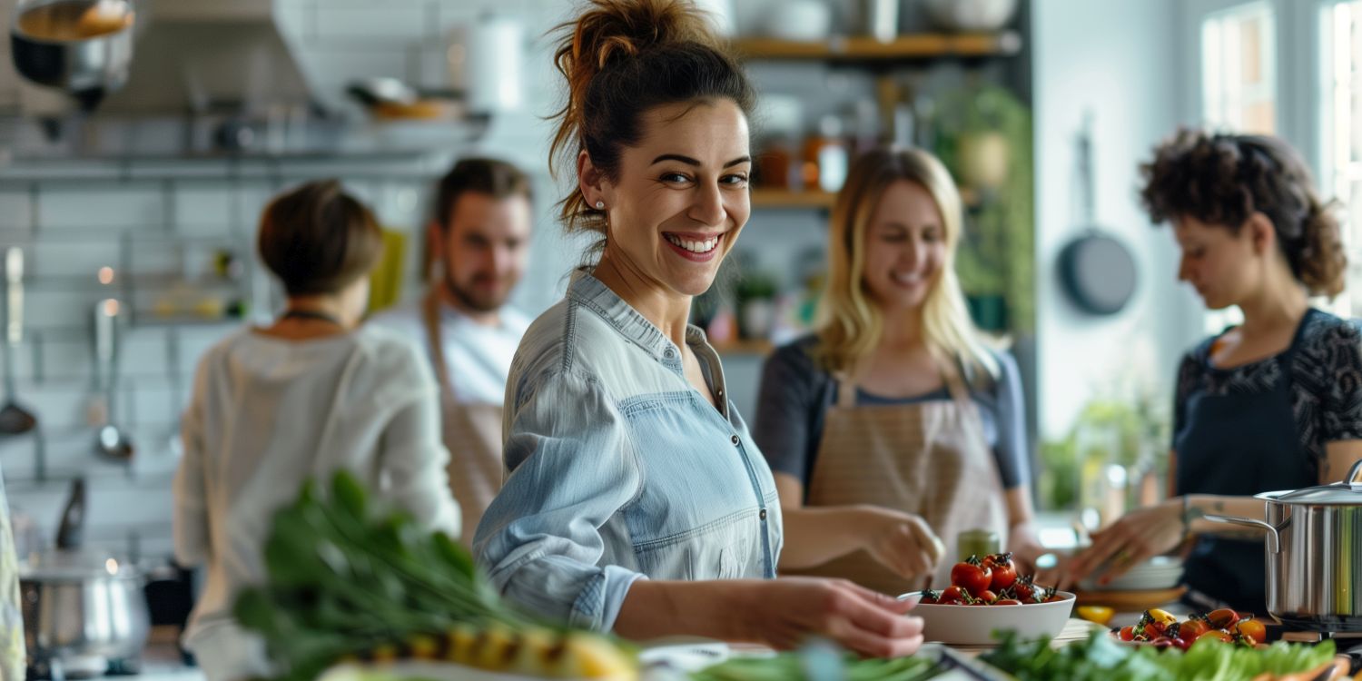 Personen stehen in der Küche.. Artikel "Junge Erwachsene als Treiber der Ernährungstransformation?" öffnen.